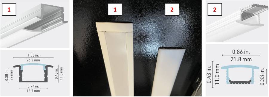 Diana Lighting under-cabinet LED fixture model comparison