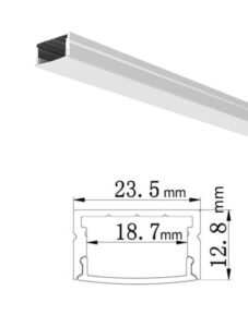 U-Shape Cove Lighting Profile with dimensions