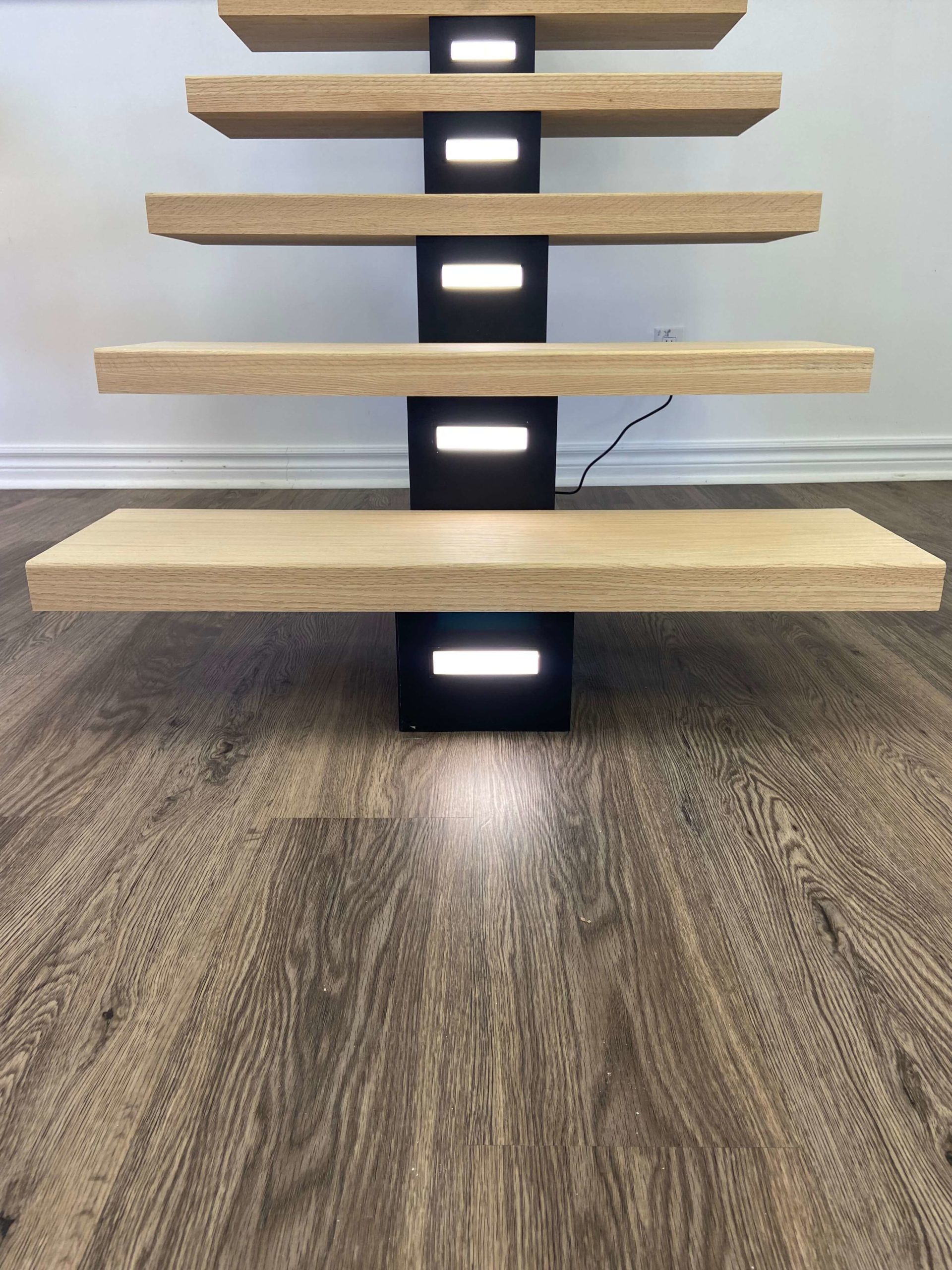 Outdoor stair lighting installation