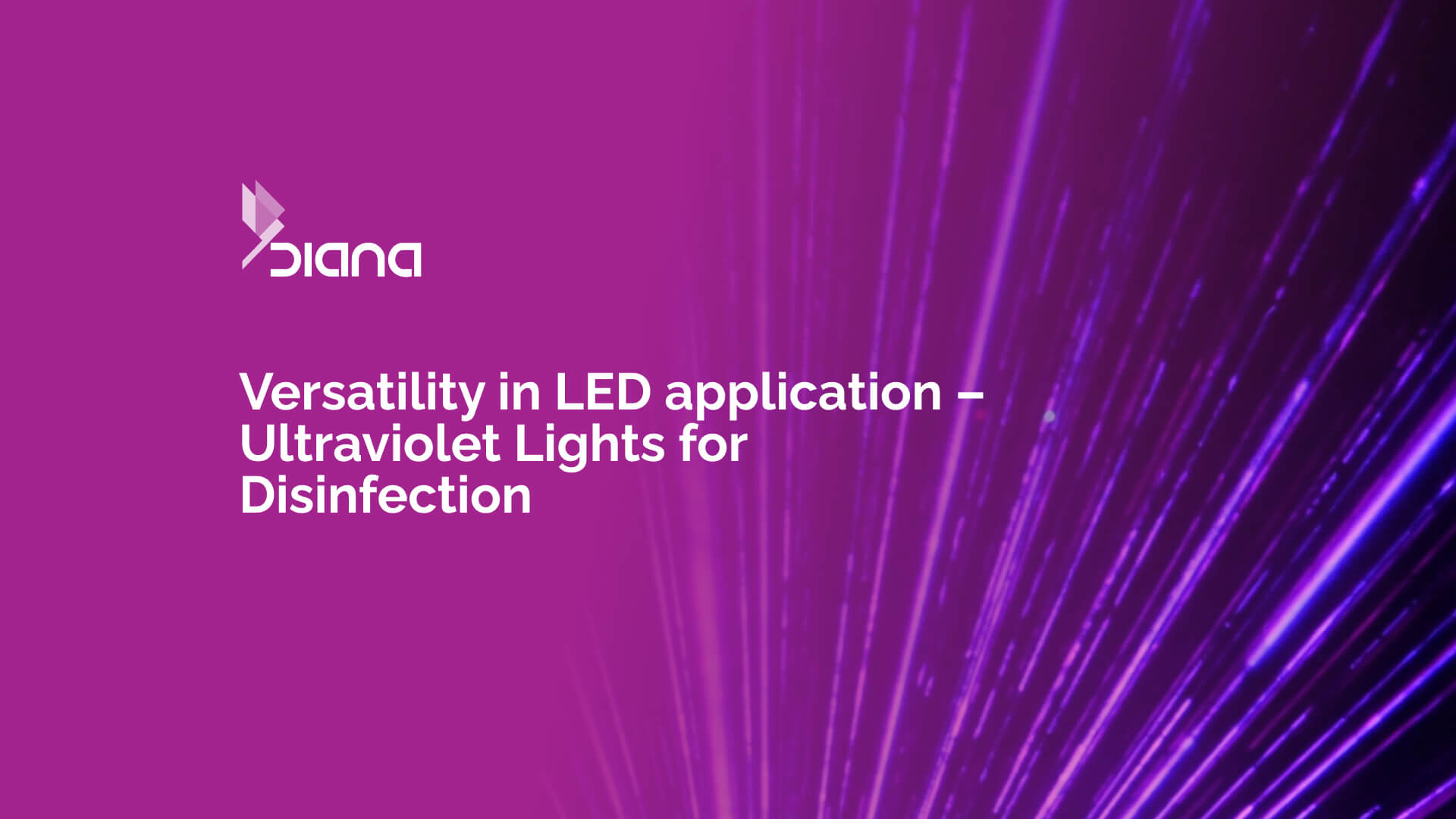 Ultraviolet LED lighting for disinfection