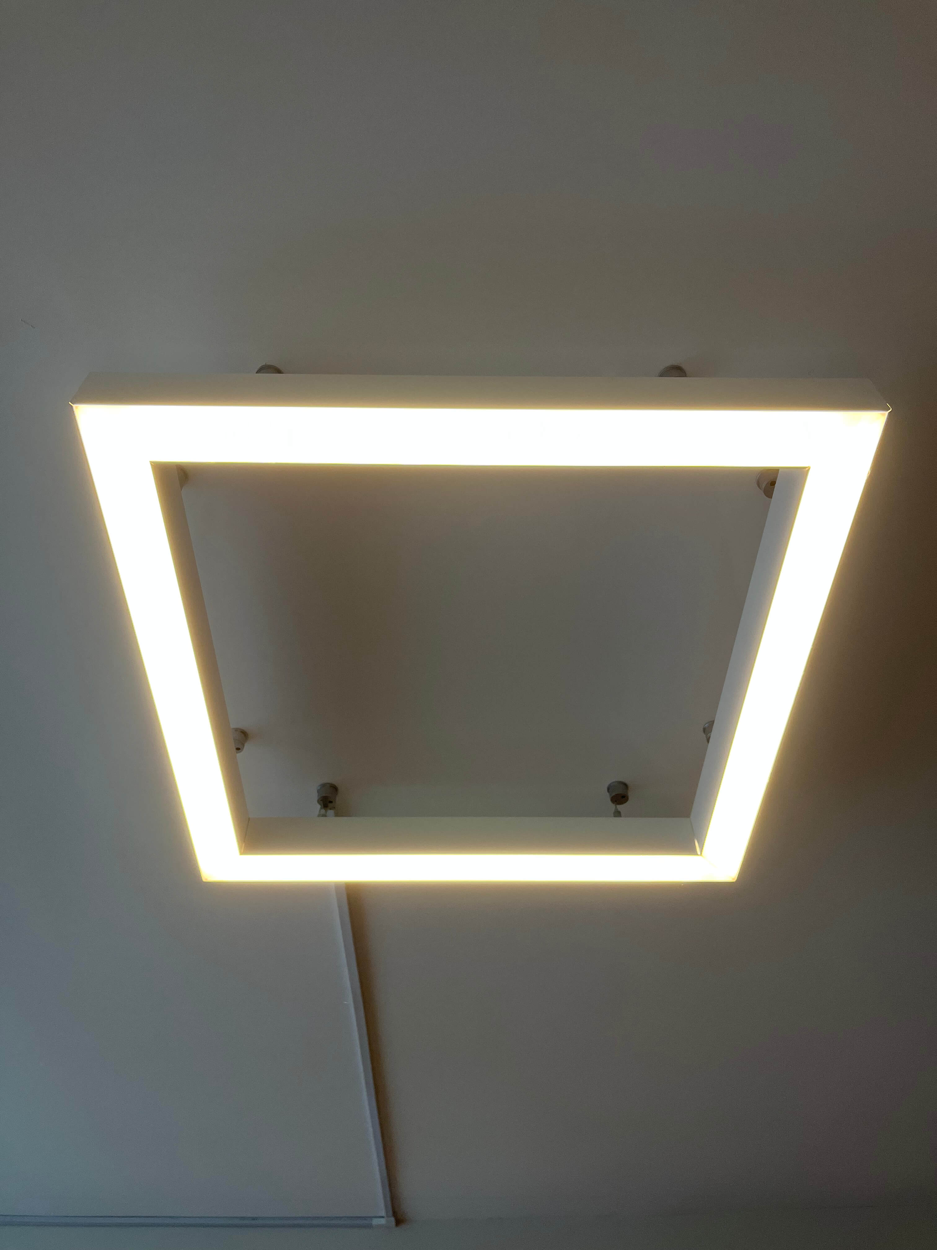 Close detail of a bright custom white-tunable LED fixture