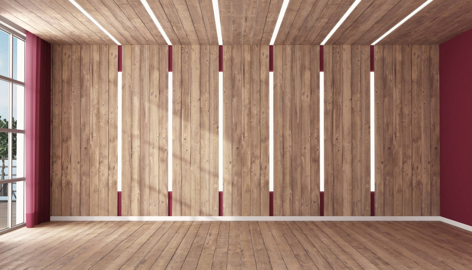 Custom linear lighting architectural feature