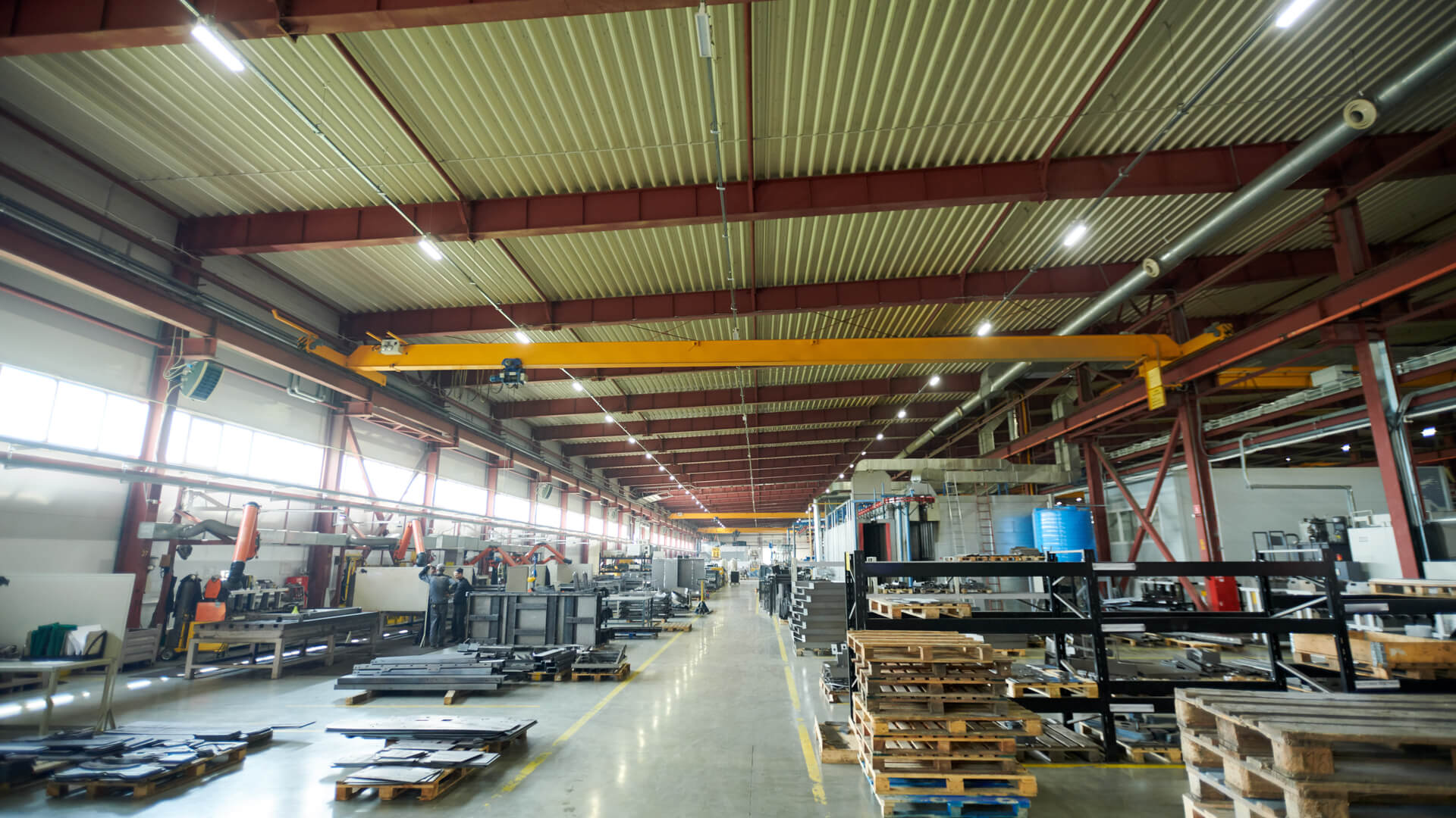 Production hall background for Diana Lighting